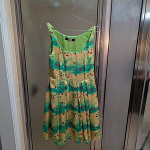 Eva Franco Red Balloon Pattern Dress